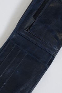 OUTLET LEATHER WAL, DARK BLUE V1, UNIQUE
