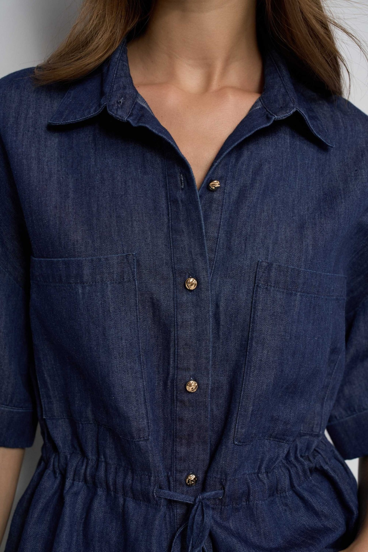 LIGHTDENIM OVERHEMD MET LINNEN