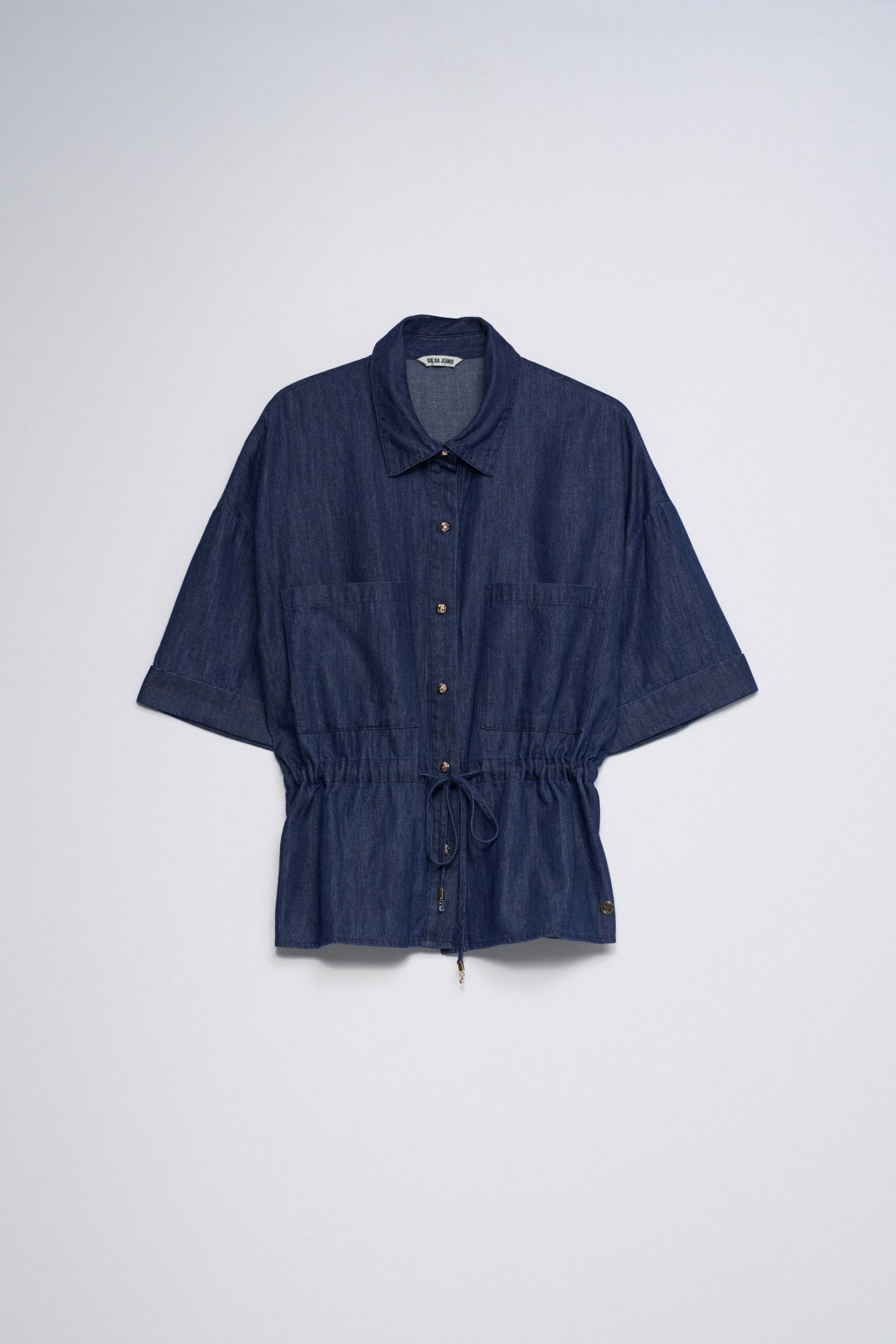 LIGHTDENIM OVERHEMD MET LINNEN