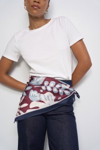 SJAAL ACETINADO MET BLOEMENPRINT