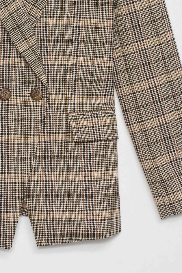 BLAZER SLIM FIT COM PADRÃO XADREZ