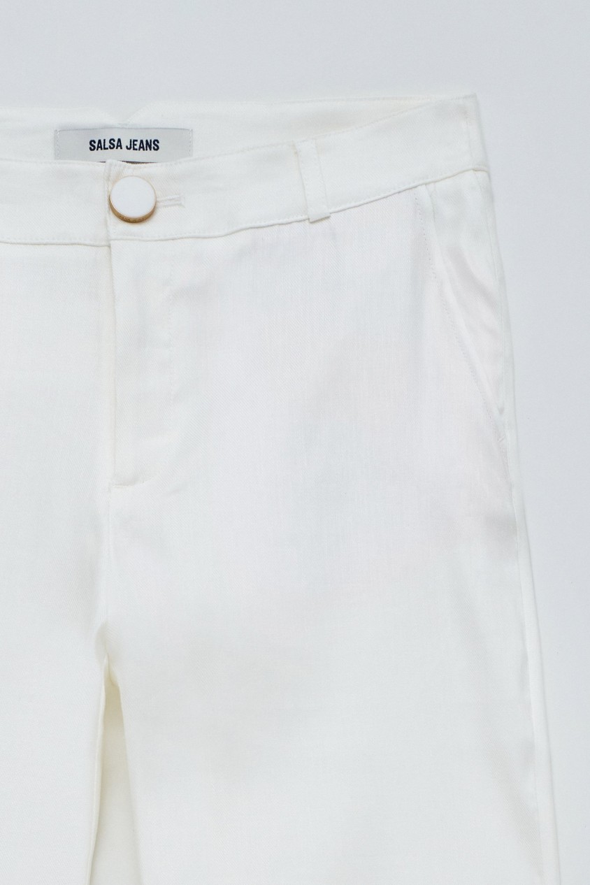 LINEN CHINO TROUSERS