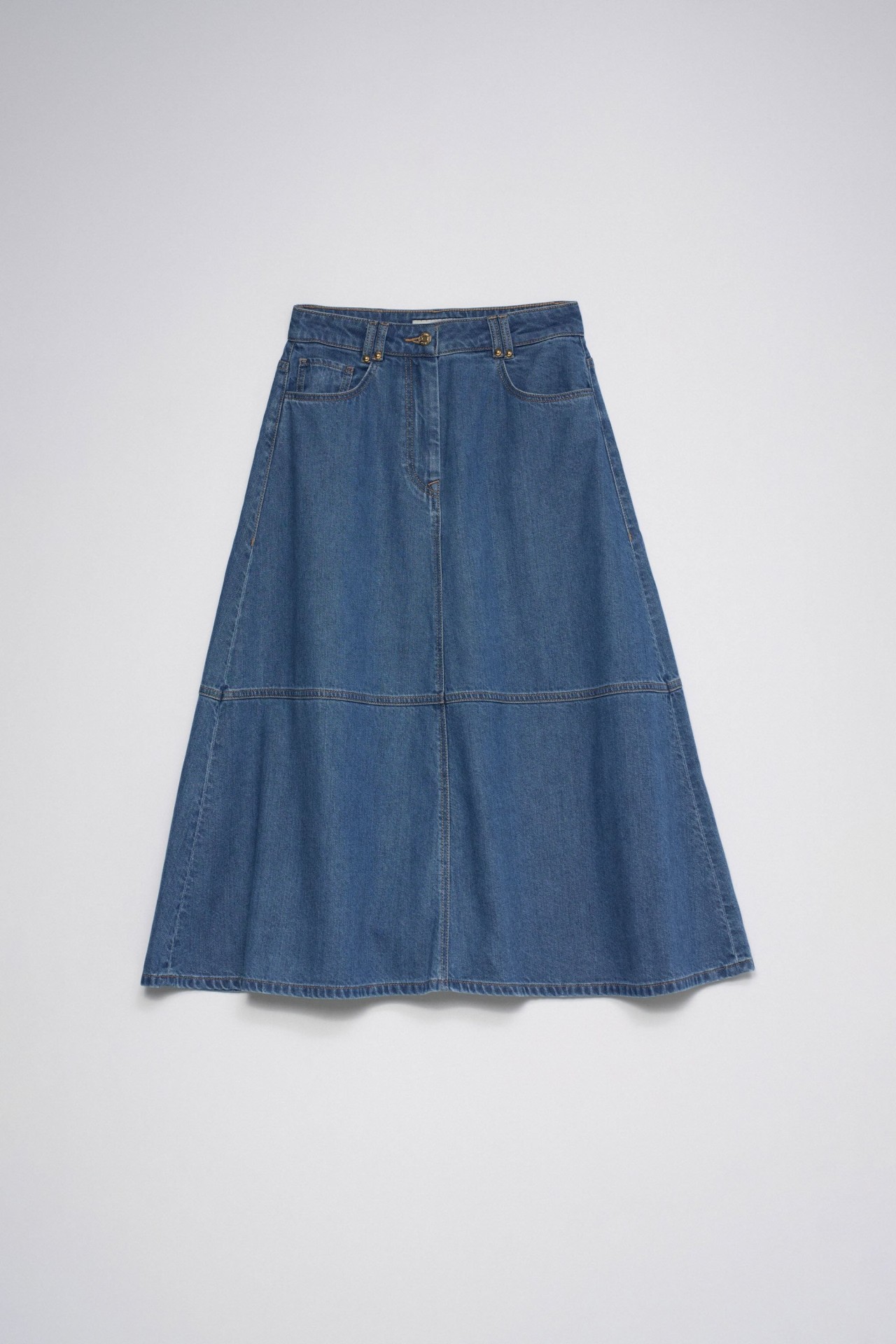 MIDI SKIRT IN LIGHTDENIM
