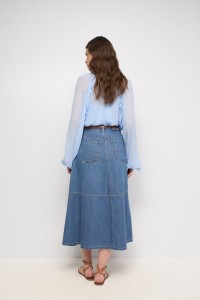 MIDI SKIRT IN LIGHTDENIM