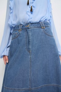 MIDI SKIRT IN LIGHTDENIM