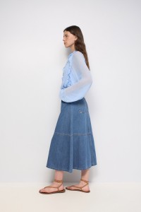 MIDI SKIRT IN LIGHTDENIM