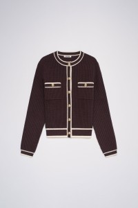 CARDIGAN COM BOT�ES DOURADOS