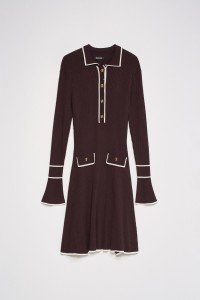 VESTIDO CORTO DE PUNTO ESTILO POLO