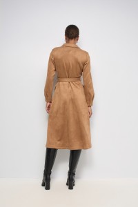VESTIDO MIDI DE ANTE
