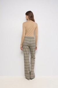 PANTALONES CHINO FLARE DE CUADROS PANTALONES CHINO FLARE DE CUADROS