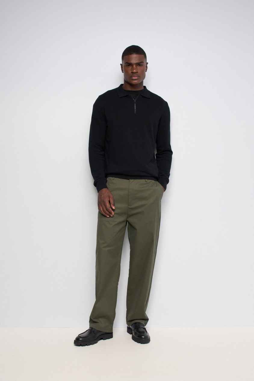 RELAXED FIT CHINO TROUSERS