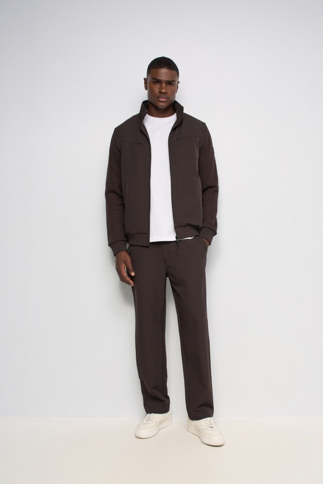 MIXED-MATERIAL JACKET
