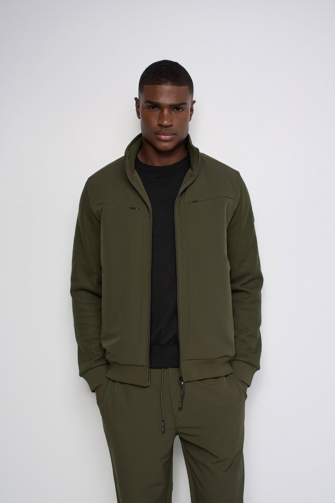 MIXED-MATERIAL JACKET