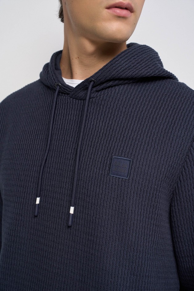 TEXTURED KNIT HOODIE