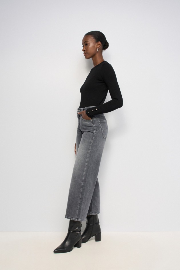 JEAN FAITH PUSH IN CROPPED WIDE