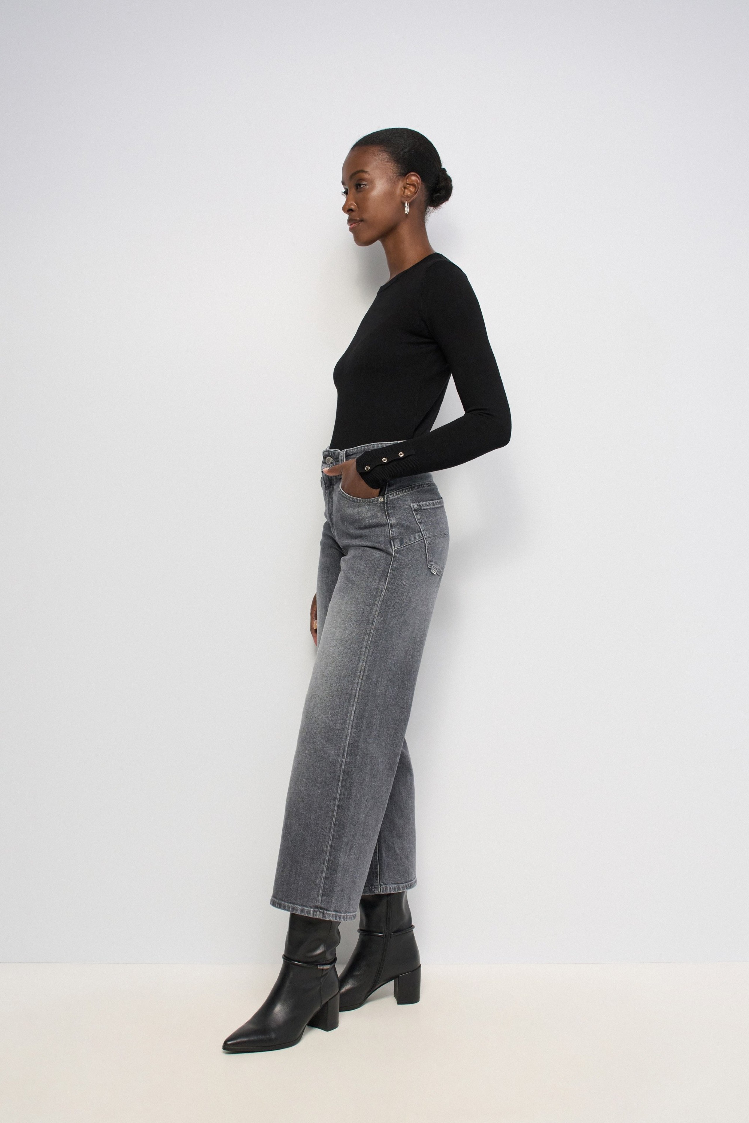 JEAN FAITH PUSH IN CROPPED WIDE