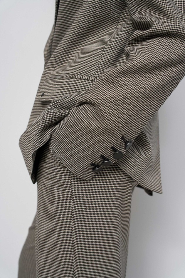 BLAZER CINTADO COM PADRÃO XADREZ