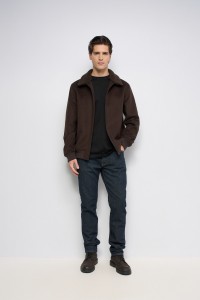 WOOL BLEND BOMBER JACKET
