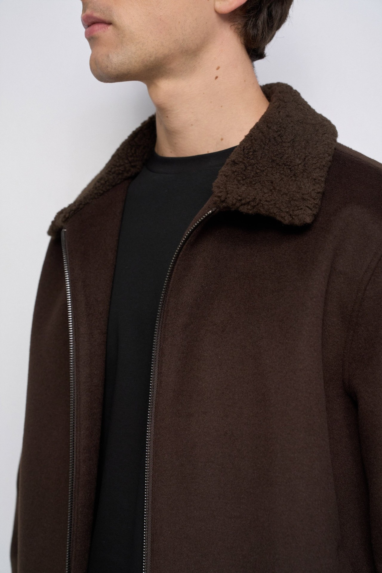 WOOL BLEND BOMBER JACKET