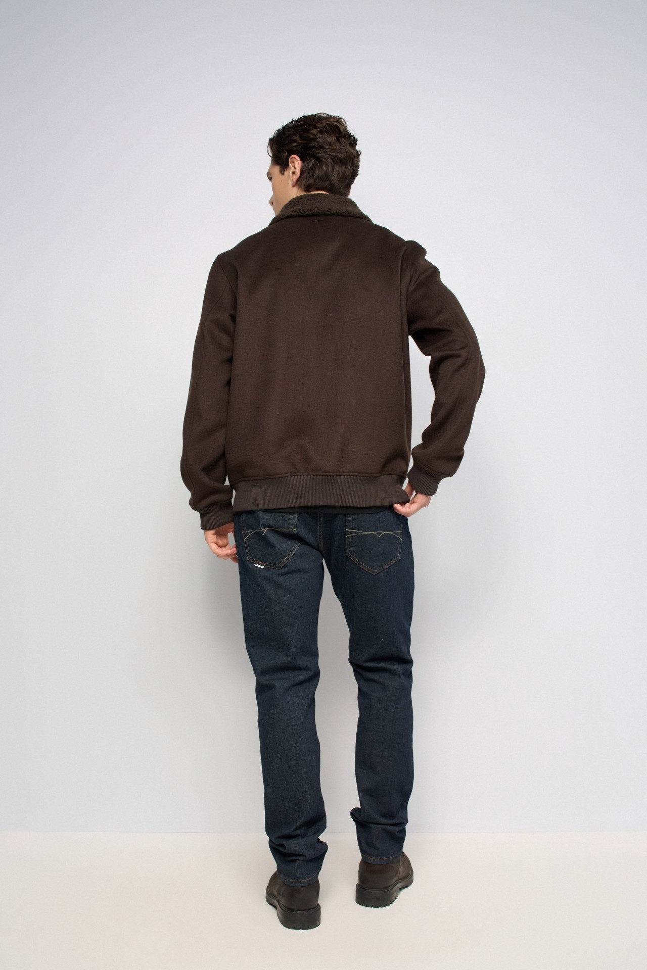 WOOL BLEND BOMBER JACKET