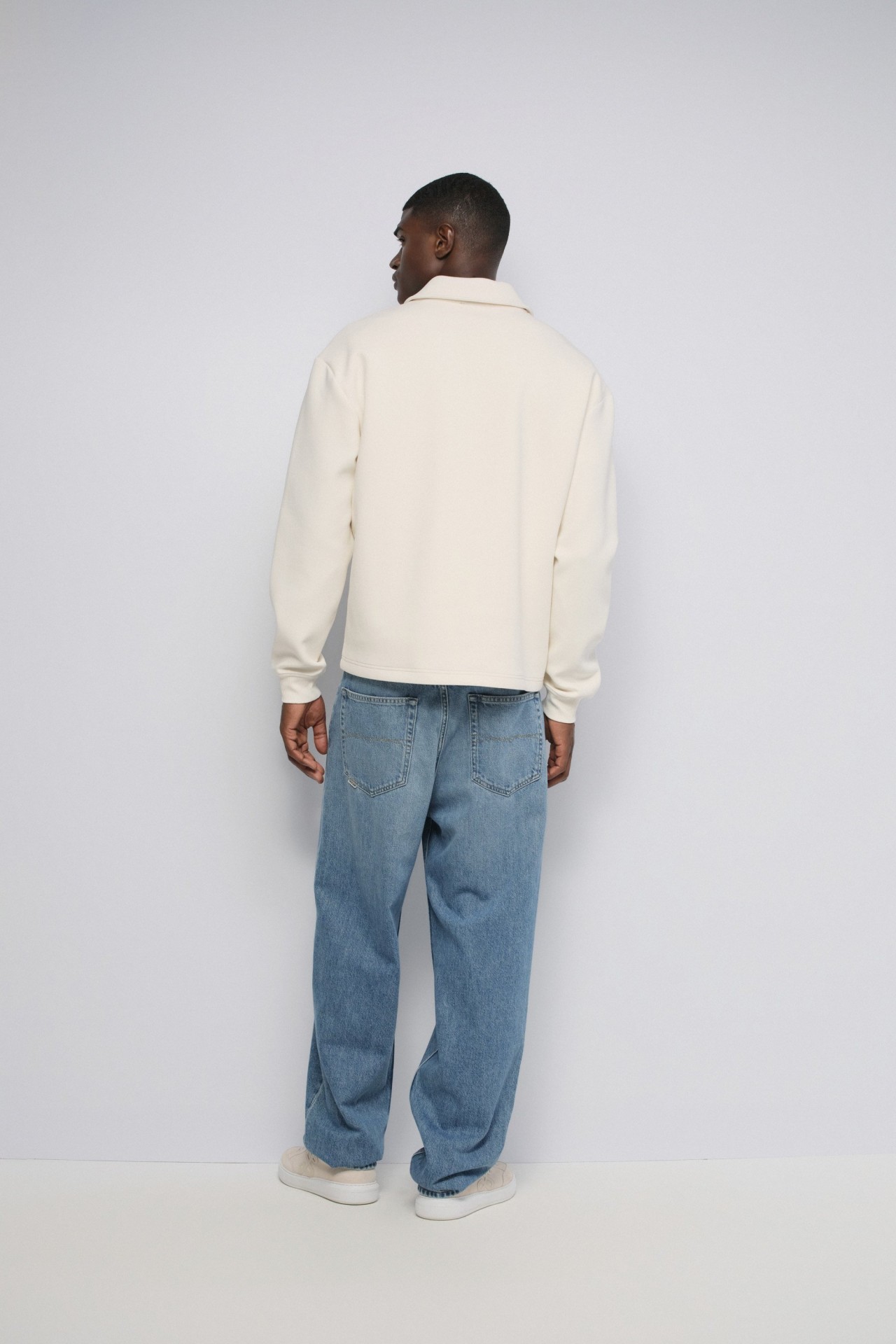 HALF-ZIP KNITTED SWEATSHIRT