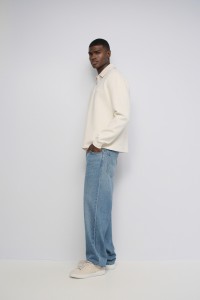 HALF-ZIP KNITTED SWEATSHIRT