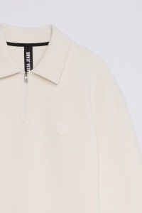 HALF-ZIP KNITTED SWEATSHIRT