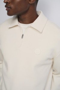 HALF-ZIP KNITTED SWEATSHIRT