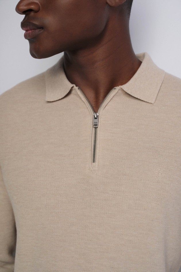 HALF-ZIP KNITTED JUMPER