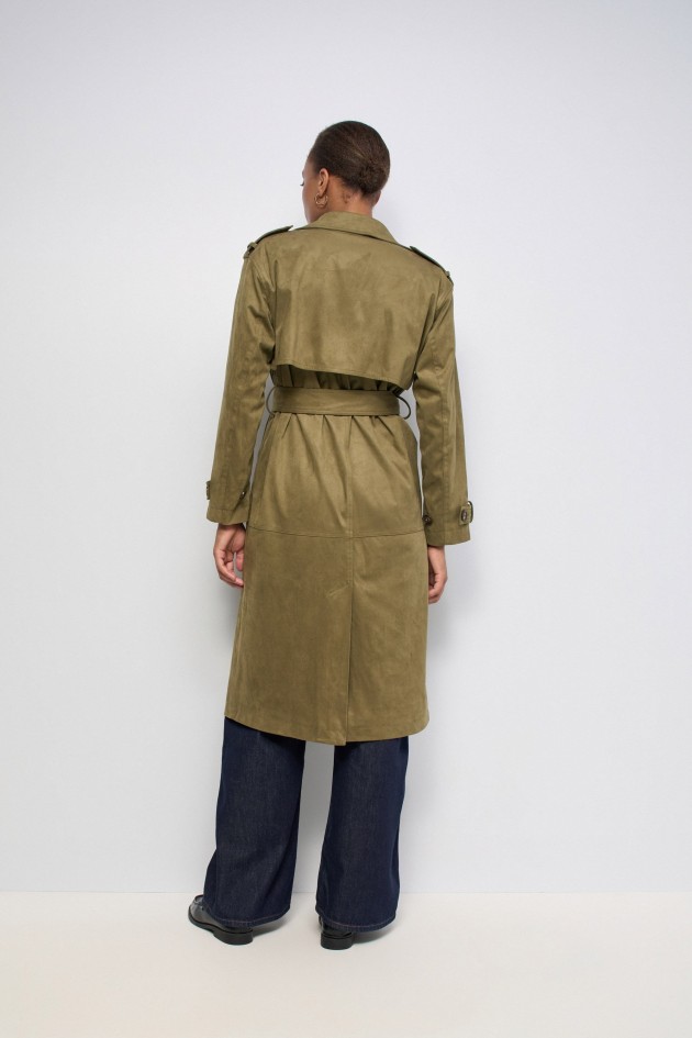 TRENCH COAT EFEITO AVELUDADO