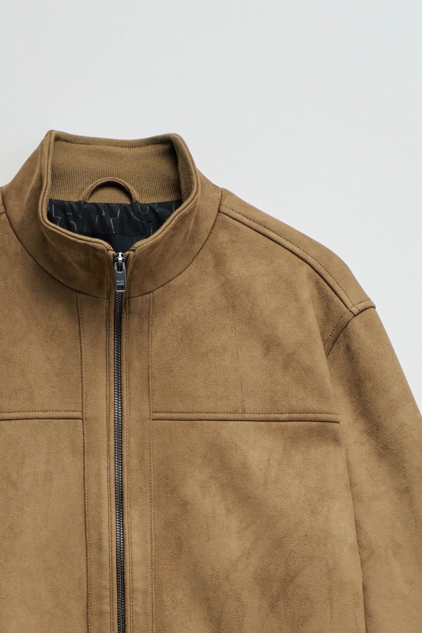 BOMBER JACKET SUEDE EFFECT