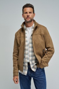 BOMBER JACKET SUEDE EFFECT BOMBER JACKET SUEDE EFFECT