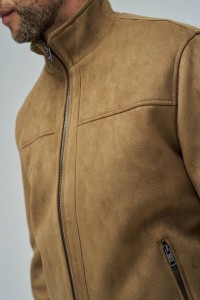 BOMBER JACKET SUEDE EFFECT BOMBER JACKET SUEDE EFFECT