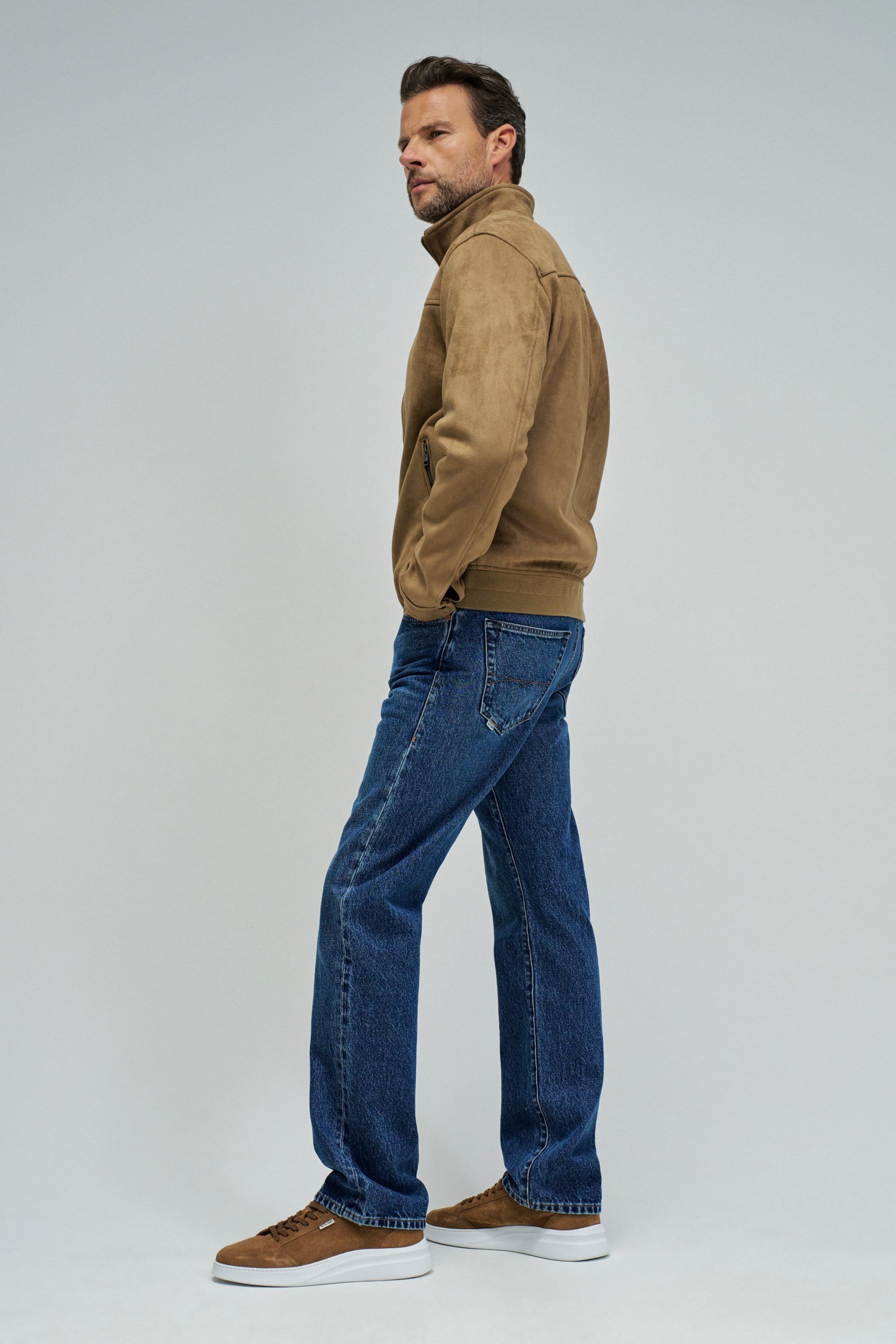 BOMBER JACKET SUEDE EFFECT