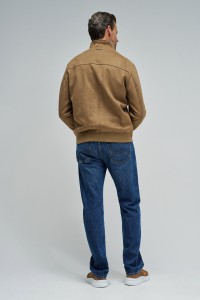 BOMBER JACKET SUEDE EFFECT BOMBER JACKET SUEDE EFFECT