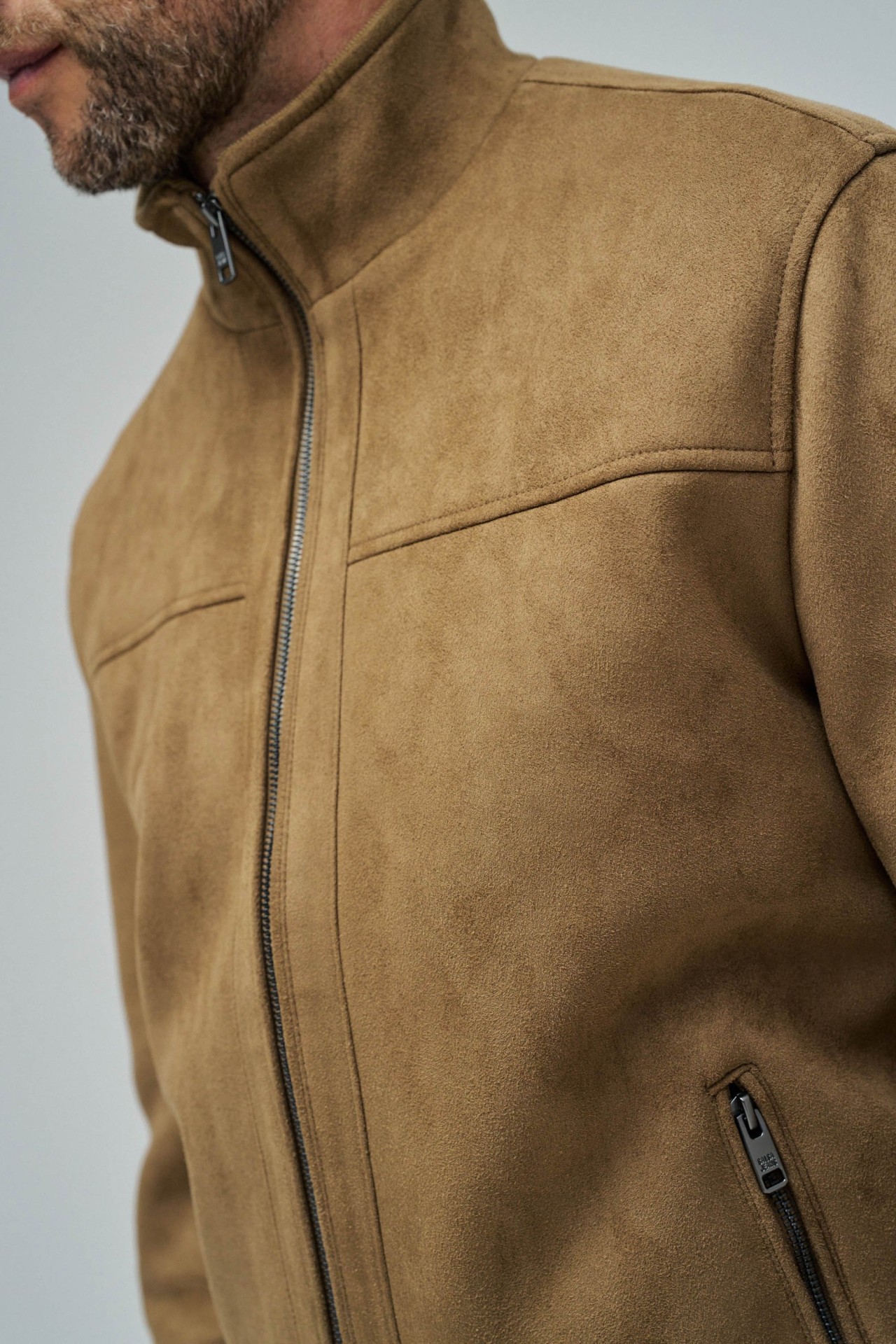 BOMBER JACKET SUEDE EFFECT