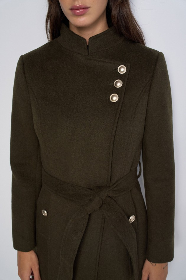 CASACO DE FAZENDA GRACE COM CINTO E BOTÕES