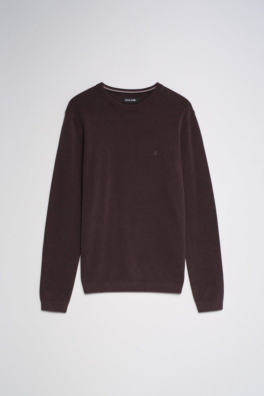 TEXTURED KNIT SWEATER