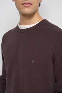 STRUKTURIERTER STRICKPULLOVER