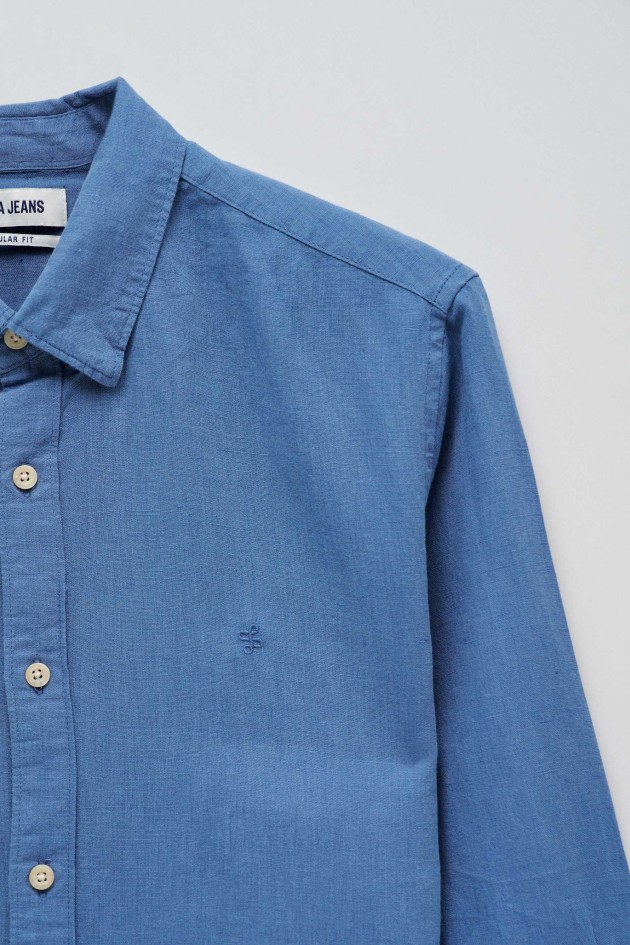SHIRT WITH LINEN BLEND