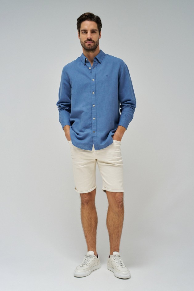 SHIRT WITH LINEN BLEND