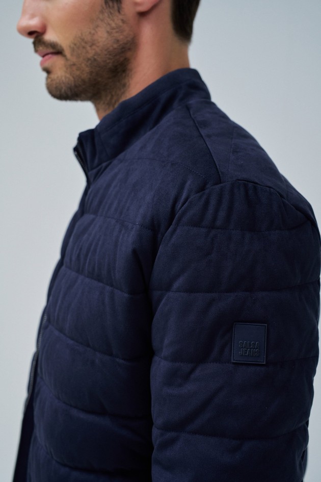 CASACO PUFFER EM SUEDE