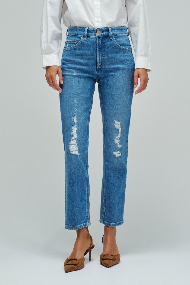 FAITH PUSH IN CROPPED SLIM JEANS