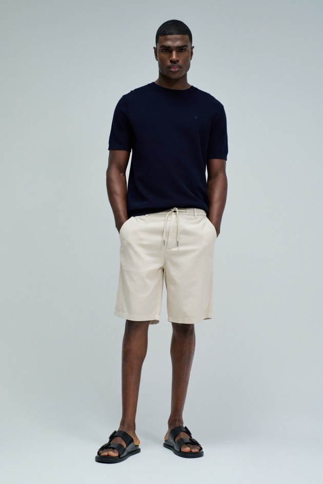 JOGGER-SHORTS AUS LEICHTEM DENIM
