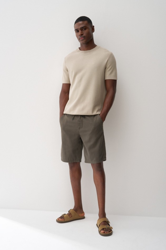 LIGHTWEIGHT DENIM JOGGER SHORTS