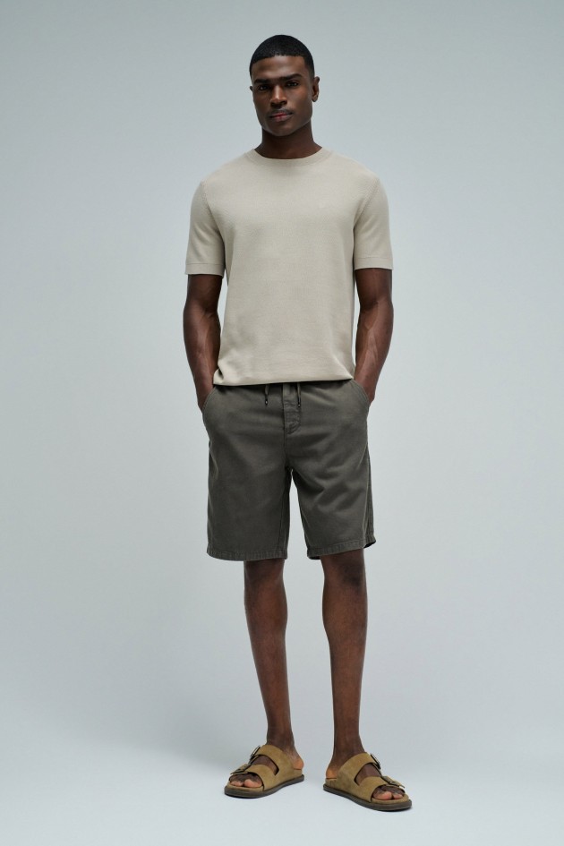 LIGHTWEIGHT DENIM JOGGER SHORTS