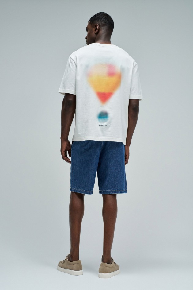 LIGHTWEIGHT DENIM JOGGER SHORTS