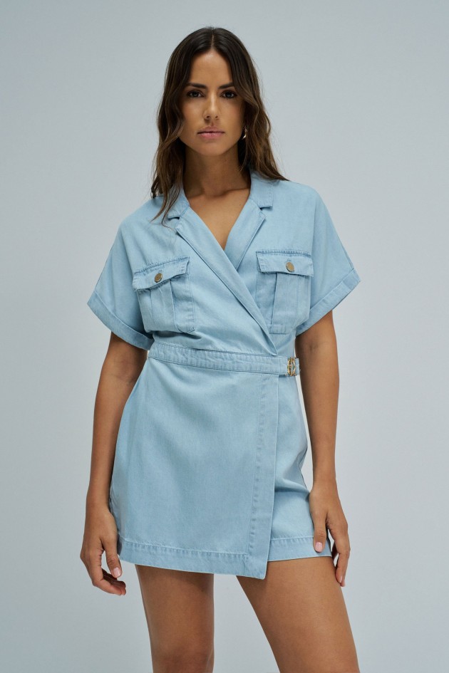 COMBINAISON COURTE EN LIGHTDENIM