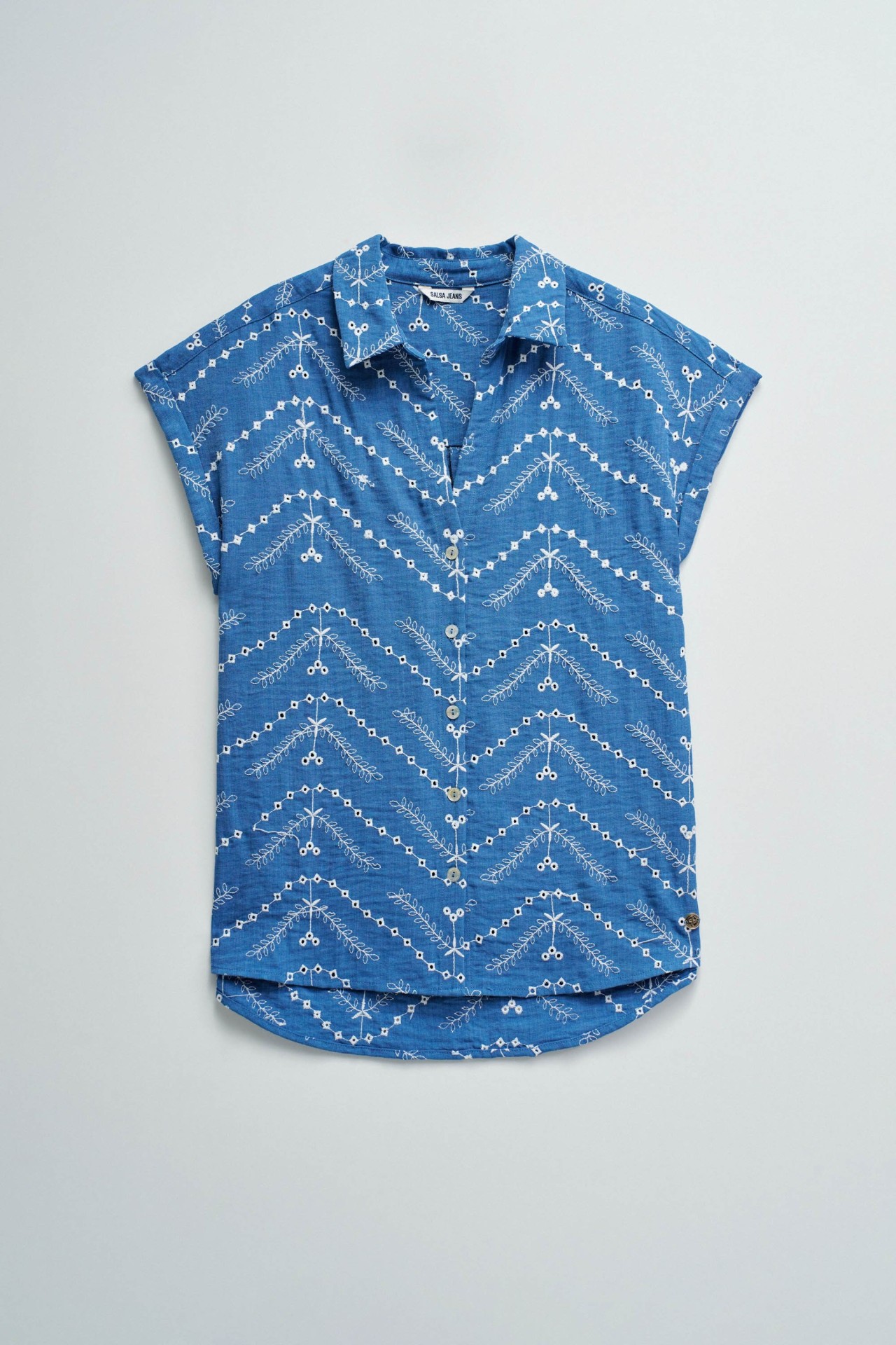 SHIRT MET BORDUURWERK