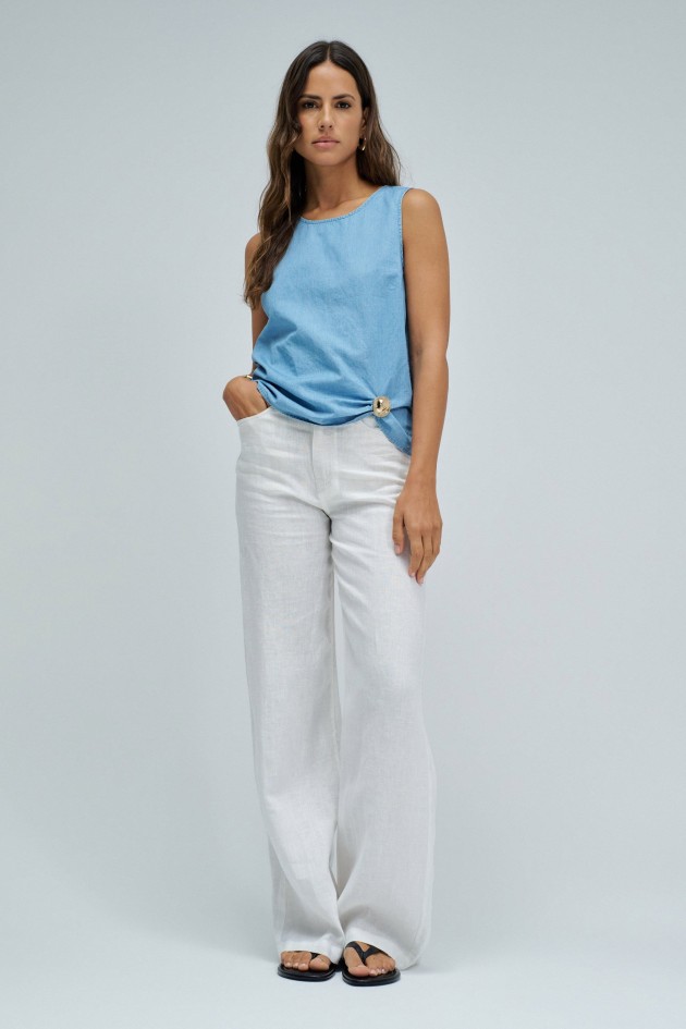 BLUSA CON LINO